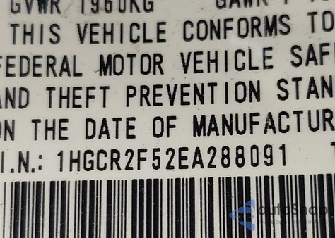 2014 Honda Accord Sport из США, поврежденный, VIN 1HGCR2F52EA288091